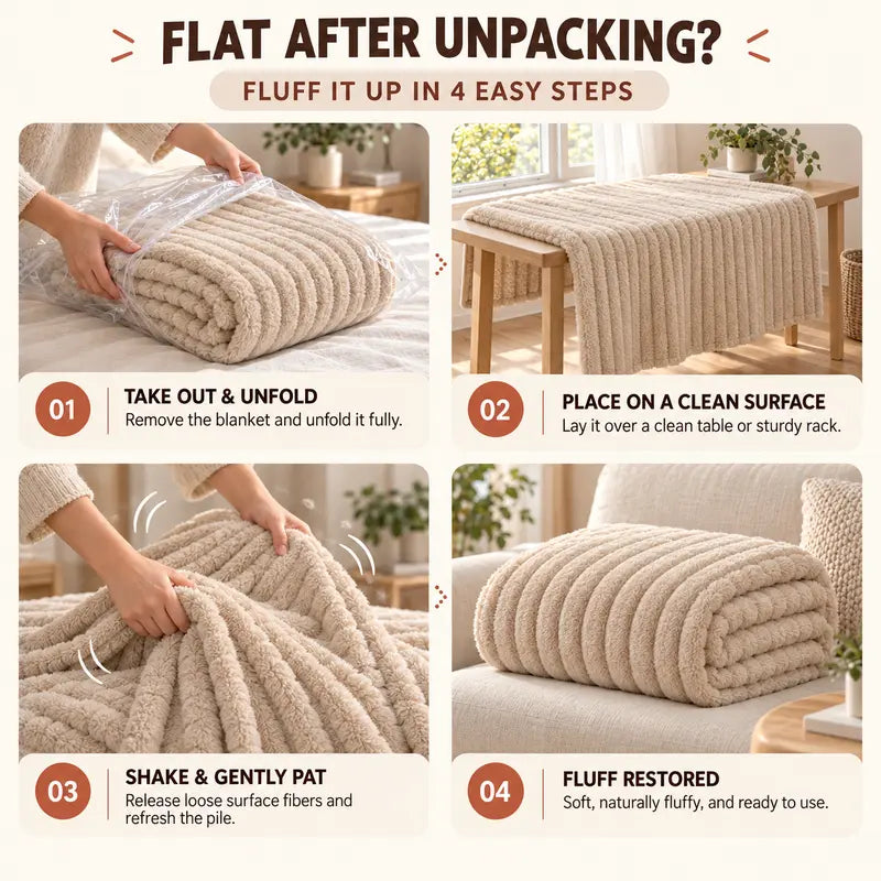 Premium Soft Lightweight Throw Blanket for Couch & Bed – All-Season Plush Cozy Blanket