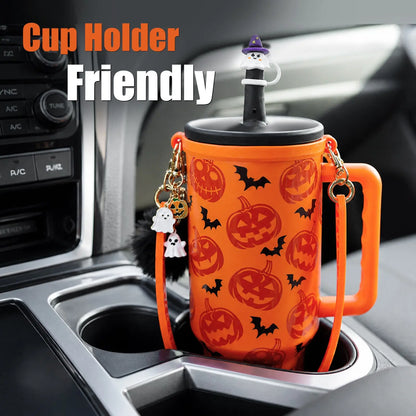 40oz Insulated Stainless Steel Travel Mug with Handle – Leak-Proof Tumbler for Hot & Cold Drinks