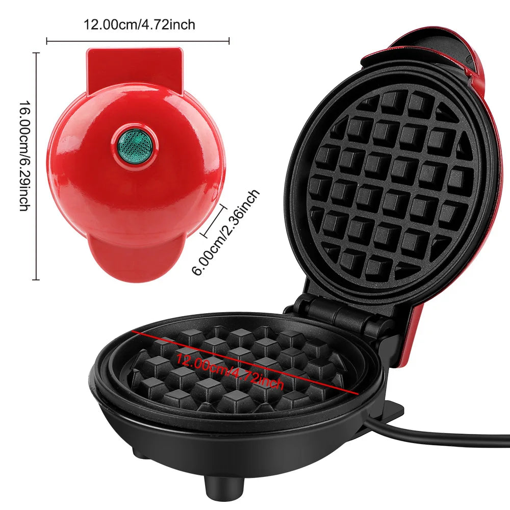 Compact Mini Electric Waffle Maker & Quick Breakfast Pan – Non-Stick Portable Pancake & Egg Machine
