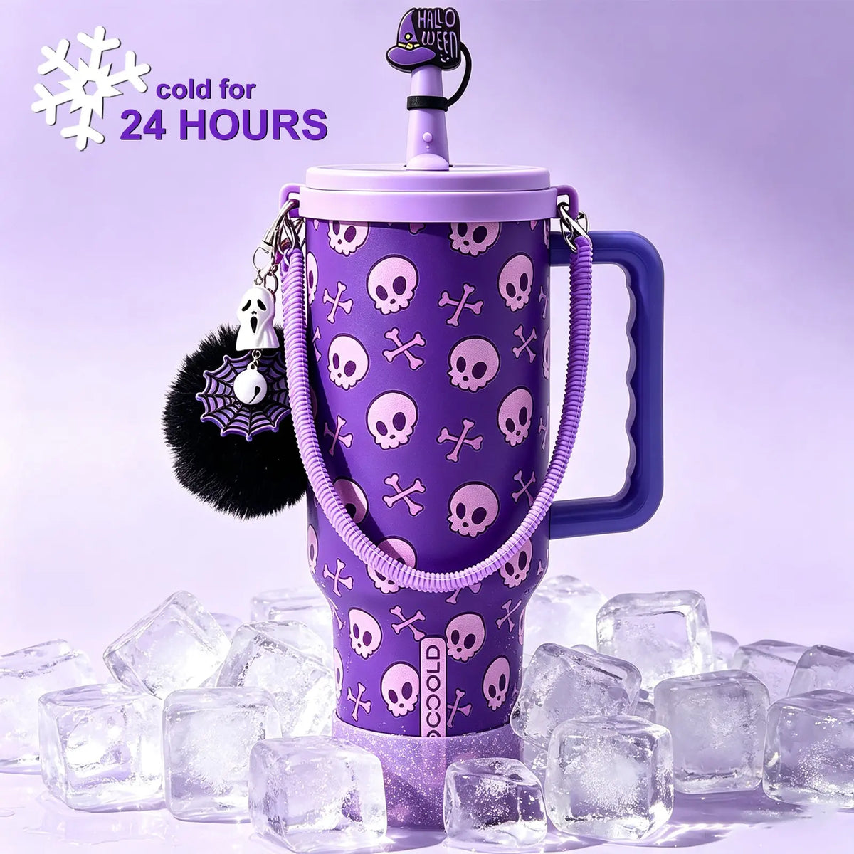 40oz Insulated Stainless Steel Travel Mug with Handle – Leak-Proof Tumbler for Hot & Cold Drinks