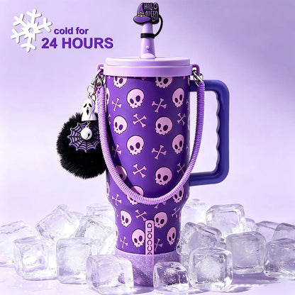 40oz Insulated Stainless Steel Travel Mug with Handle – Leak-Proof Tumbler for Hot & Cold Drinks