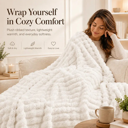 Premium Soft Lightweight Throw Blanket for Couch & Bed – All-Season Plush Cozy Blanket
