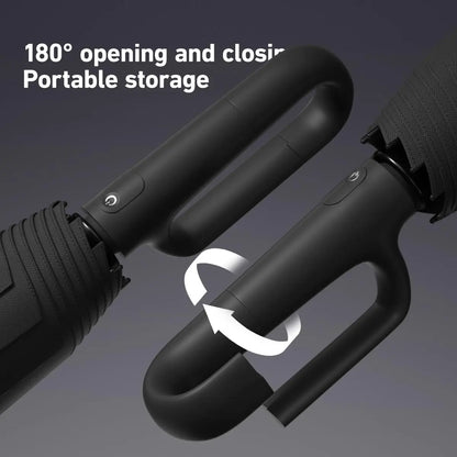 Automatic Folding Travel Umbrella – Windproof & Waterproof 10-Rib Compact Umbrella with Auto Open/Close